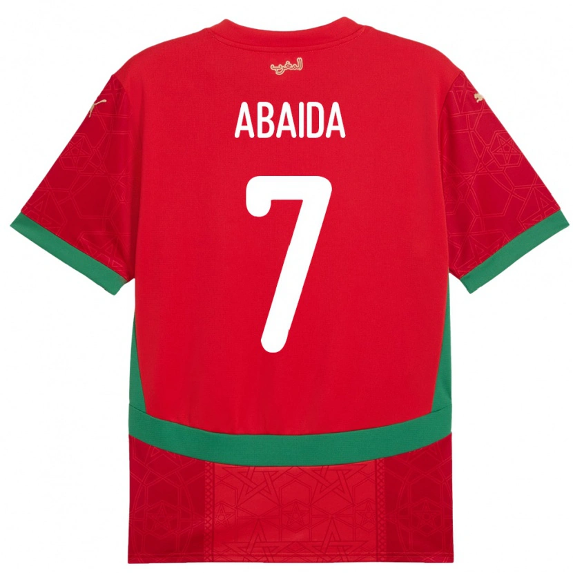 Danxen Män Marocko Haitam Abaida #7 Röd Hemmatröja Matchtröjor 24-26 Tröjor T-Tröja