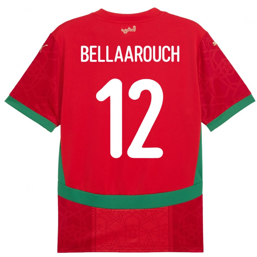 Danxen Män Marocko Alaa Bellaarouch #12 Röd Hemmatröja Matchtröjor 24-26 Tröjor T-Tröja
