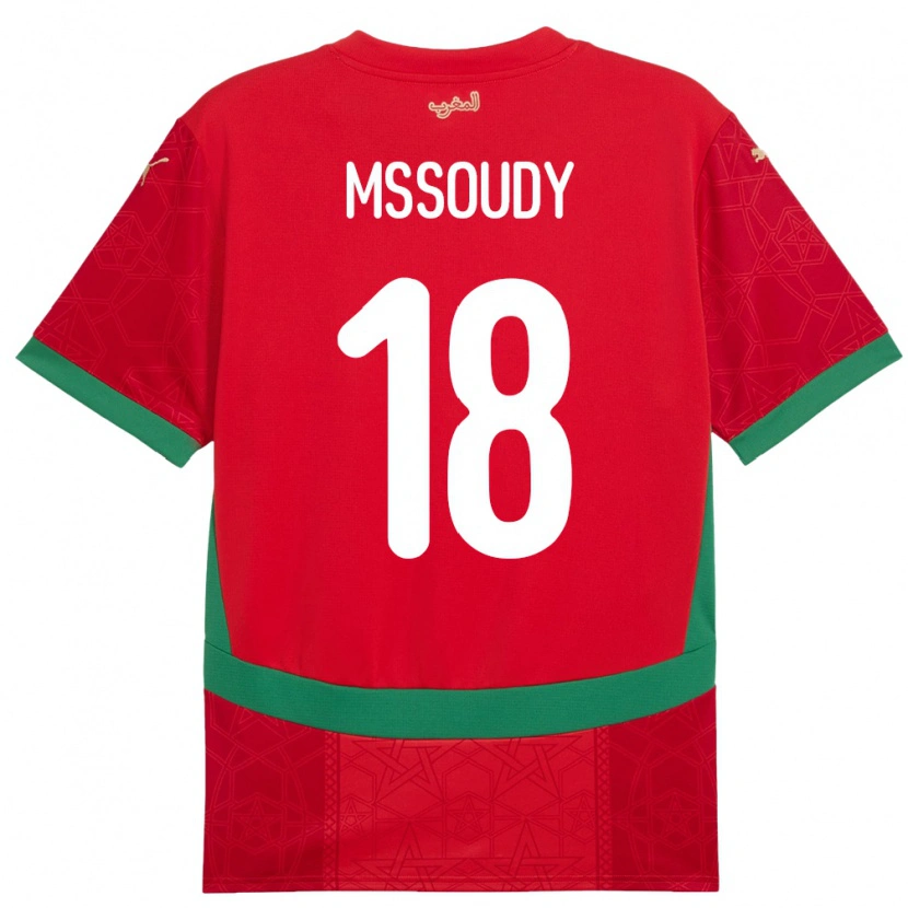 Danxen Män Marocko Sanaa Mssoudy #18 Röd Hemmatröja Matchtröjor 24-26 Tröjor T-Tröja