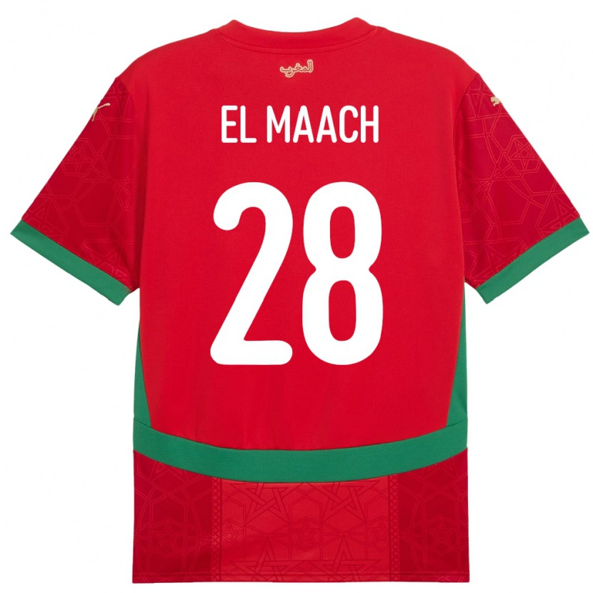 Danxen Män Marocko Fouad El Maach #28 Röd Hemmatröja Matchtröjor 24-26 Tröjor T-Tröja