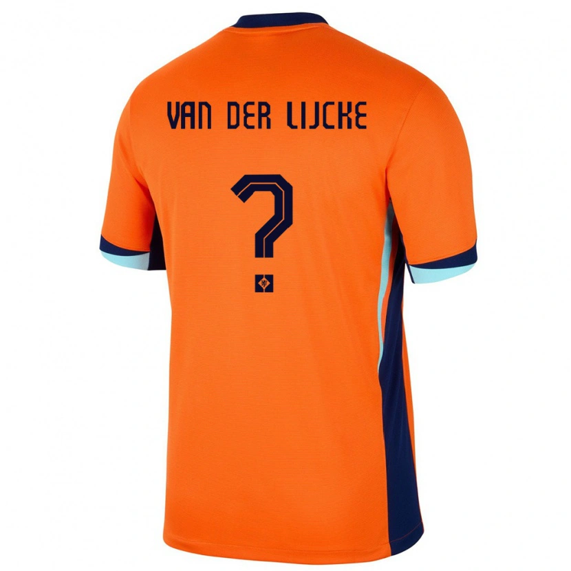 Danxen Män Nederländerna Donny Van Der Lijcke #0 Orange Hemmatröja Matchtröjor 24-26 Tröjor T-Tröja