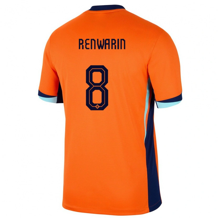 Danxen Män Nederländerna Givaro Renwarin #8 Orange Hemmatröja Matchtröjor 24-26 Tröjor T-Tröja
