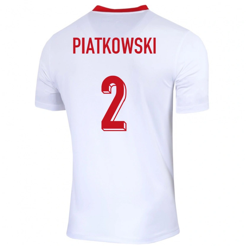 Danxen Män Polen Kamil Piatkowski #2 Vit Hemmatröja Matchtröjor 24-26 Tröjor T-Tröja