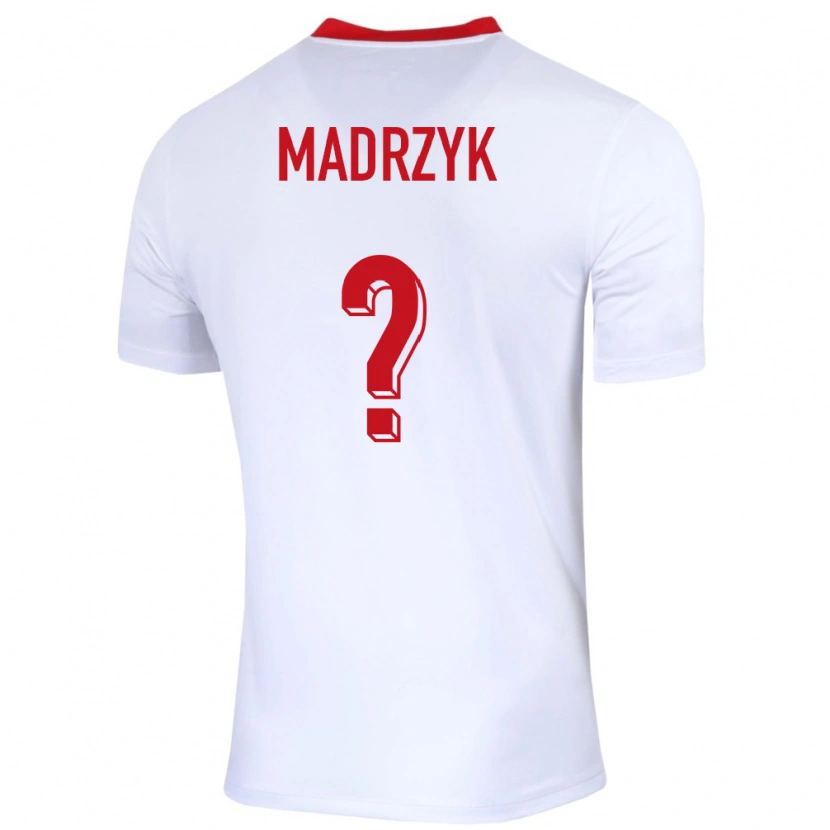 Danxen Män Polen Jakub Madrzyk #0 Vit Hemmatröja Matchtröjor 24-26 Tröjor T-Tröja