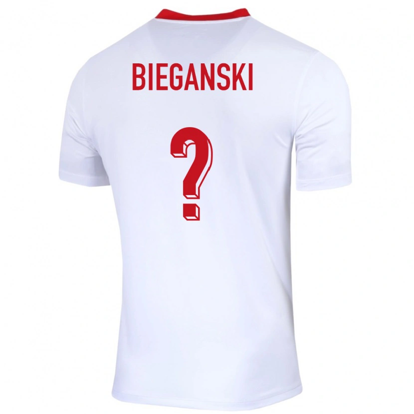 Danxen Män Polen Jan Bieganski #0 Vit Hemmatröja Matchtröjor 24-26 Tröjor T-Tröja