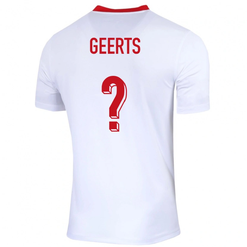 Danxen Män Polen Enzo Geerts #0 Vit Hemmatröja Matchtröjor 24-26 Tröjor T-Tröja