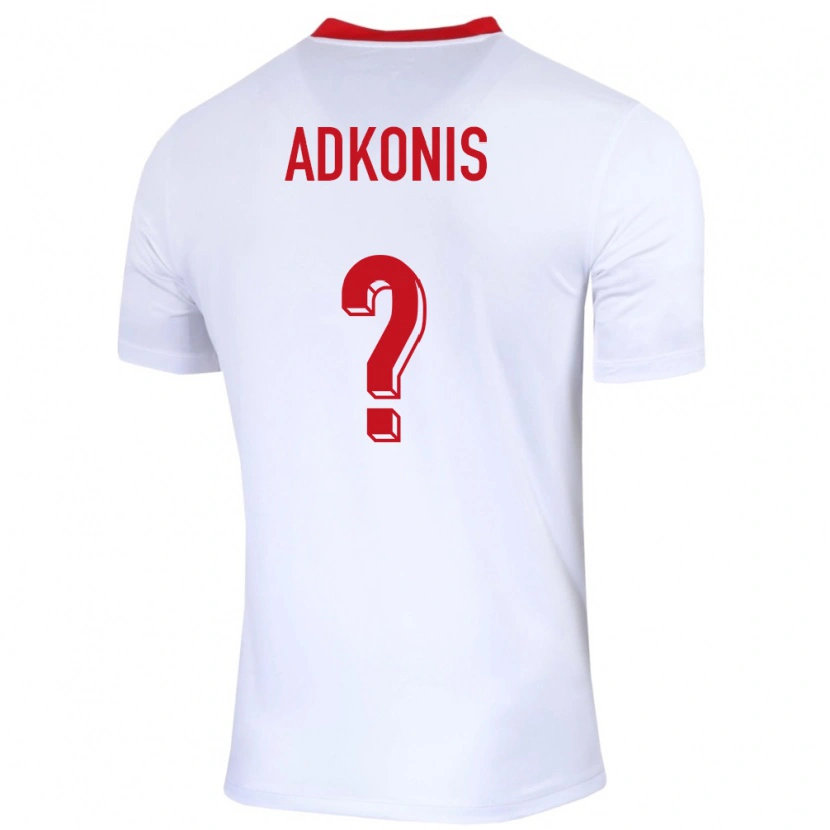 Danxen Män Polen Jakub Adkonis #0 Vit Hemmatröja Matchtröjor 24-26 Tröjor T-Tröja