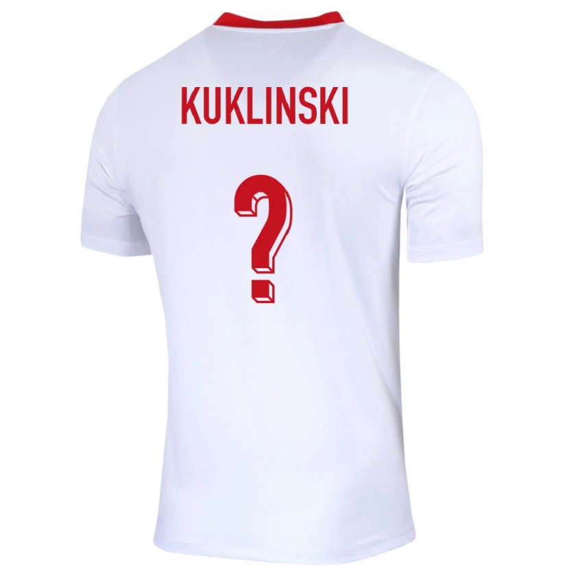 Danxen Män Polen Oliwier Kuklinski #0 Vit Hemmatröja Matchtröjor 24-26 Tröjor T-Tröja