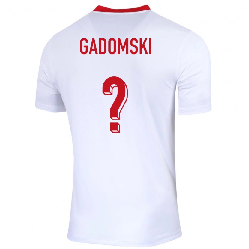 Danxen Män Polen Franciszek Gadomski #0 Vit Hemmatröja Matchtröjor 24-26 Tröjor T-Tröja