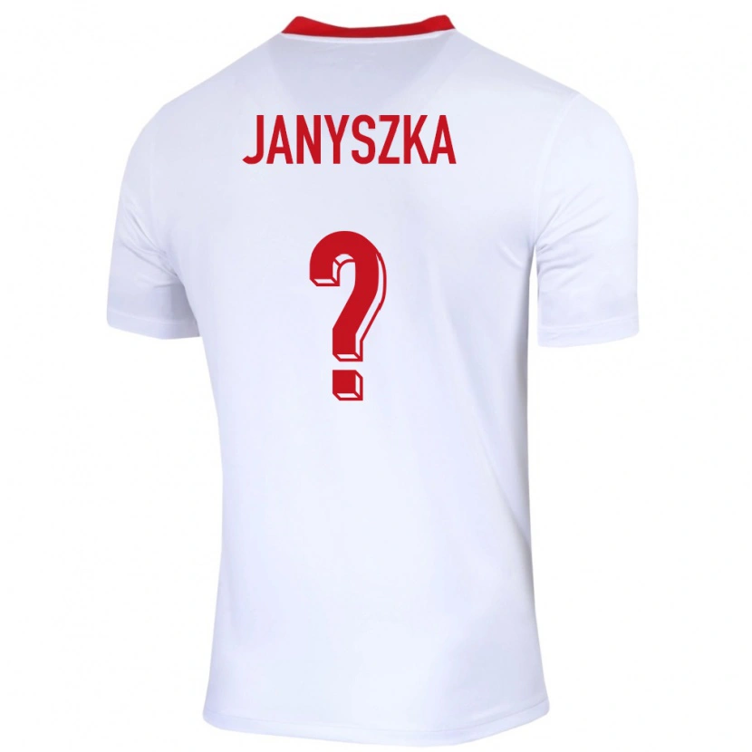 Danxen Män Polen Hubert Janyszka #0 Vit Hemmatröja Matchtröjor 24-26 Tröjor T-Tröja