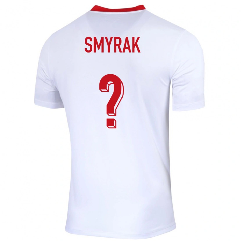 Danxen Män Polen Hubert Smyrak #0 Vit Hemmatröja Matchtröjor 24-26 Tröjor T-Tröja