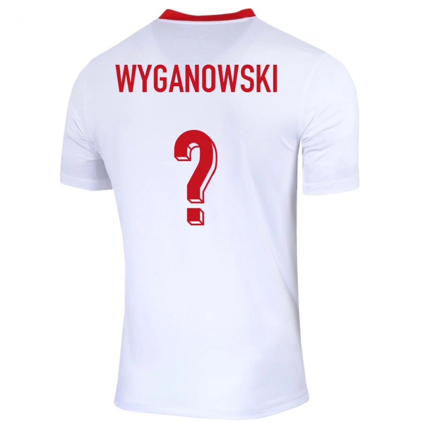 Danxen Män Polen Aleksander Wyganowski #0 Vit Hemmatröja Matchtröjor 24-26 Tröjor T-Tröja