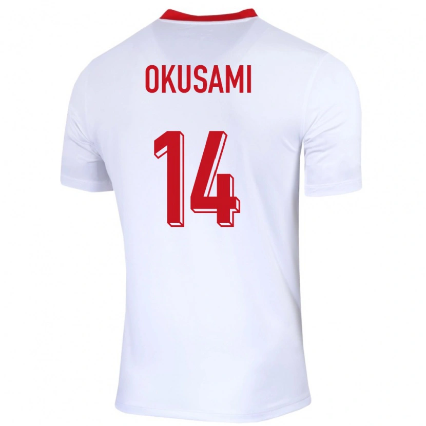 Danxen Män Polen Jakub Okusami #14 Vit Hemmatröja Matchtröjor 24-26 Tröjor T-Tröja