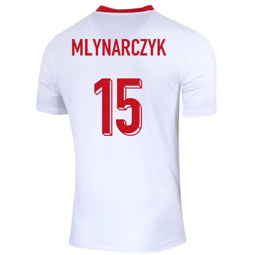 Danxen Män Polen Antoni Mlynarczyk #15 Vit Hemmatröja Matchtröjor 24-26 Tröjor T-Tröja