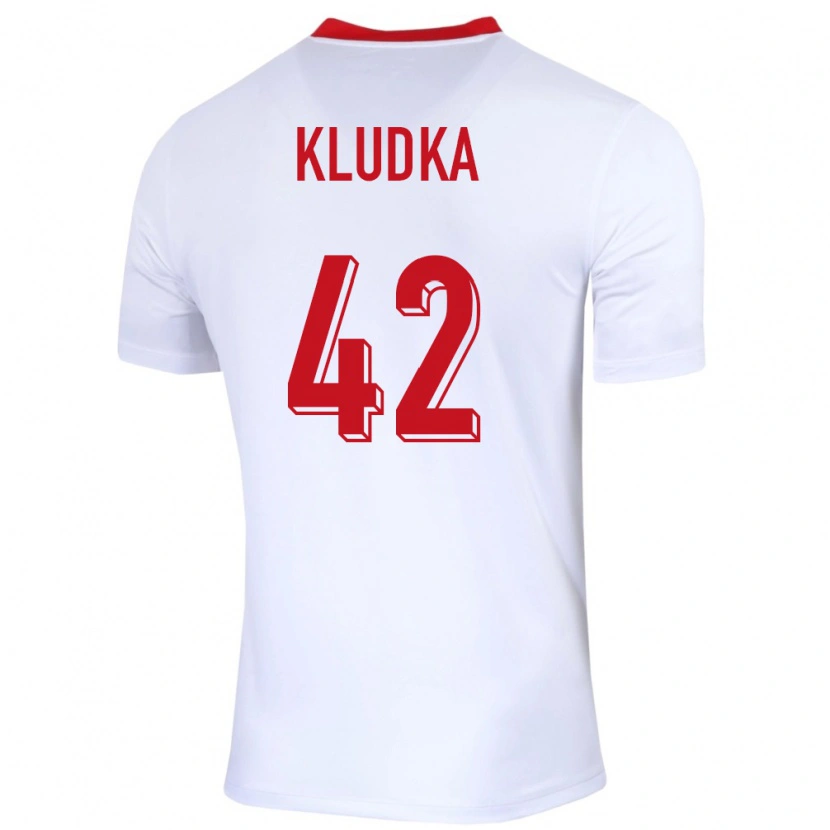 Danxen Män Polen Bartlomiej Kludka #42 Vit Hemmatröja Matchtröjor 24-26 Tröjor T-Tröja