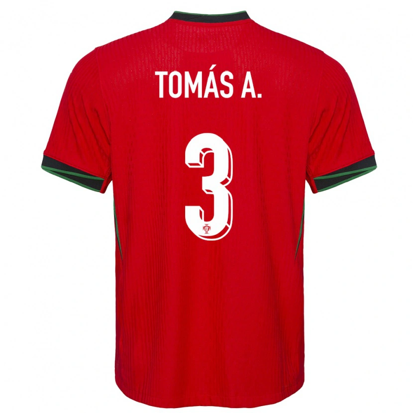 Danxen Män Portugal Tomás Araújo #3 Röd Hemmatröja Matchtröjor 24-26 Tröjor T-Tröja