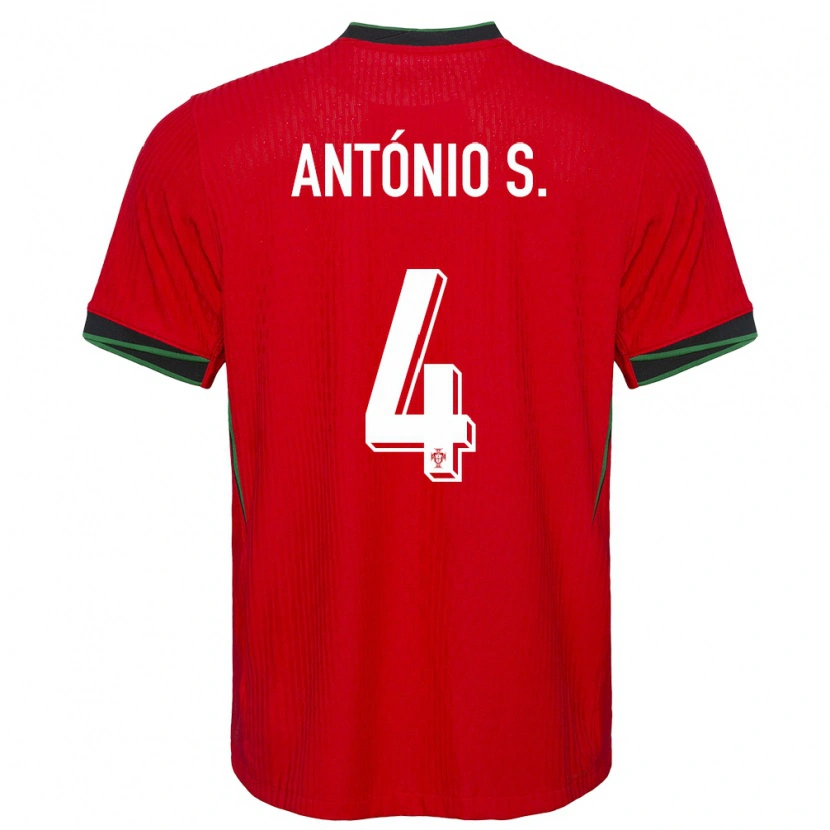 Danxen Män Portugal António Silva #4 Röd Hemmatröja Matchtröjor 24-26 Tröjor T-Tröja