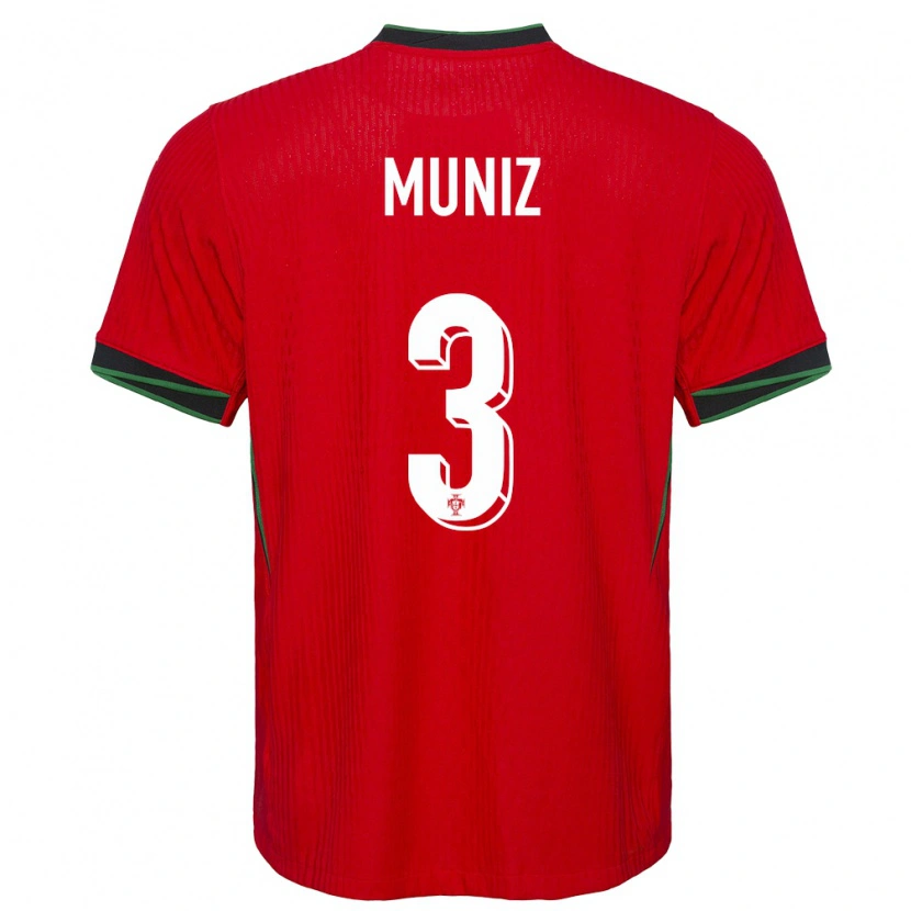 Danxen Män Portugal João Muniz #3 Röd Hemmatröja Matchtröjor 24-26 Tröjor T-Tröja