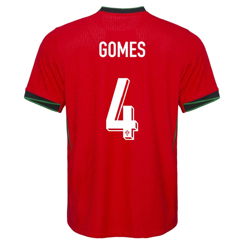 Danxen Män Portugal Luís Gomes #4 Röd Hemmatröja Matchtröjor 24-26 Tröjor T-Tröja