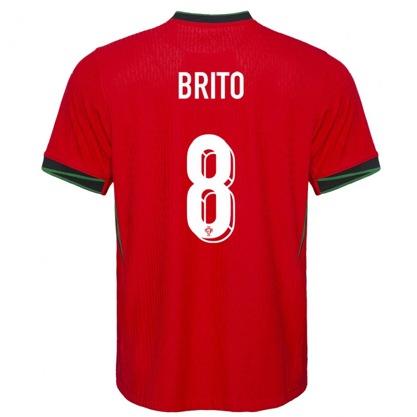 Danxen Män Portugal João Brito #8 Röd Hemmatröja Matchtröjor 24-26 Tröjor T-Tröja