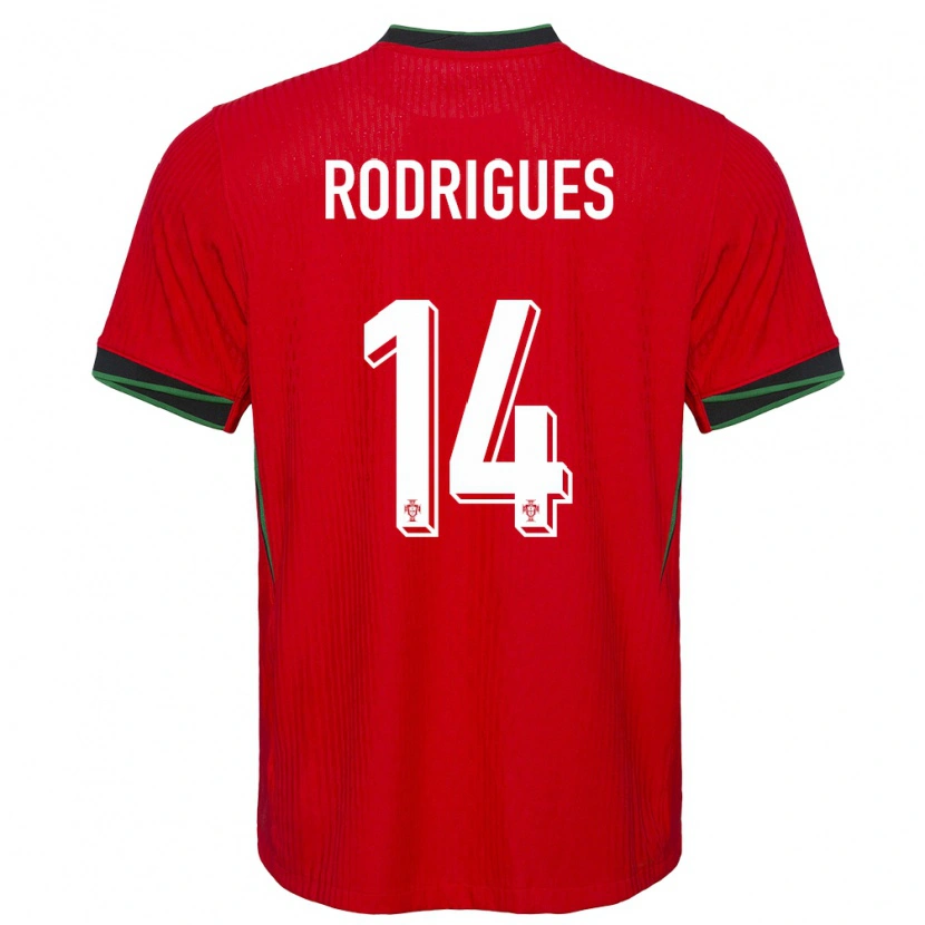 Danxen Män Portugal Diego Rodrigues #14 Röd Hemmatröja Matchtröjor 24-26 Tröjor T-Tröja
