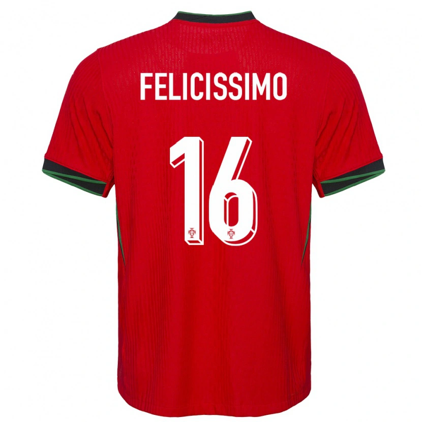 Danxen Män Portugal Eduardo Felicíssimo #16 Röd Hemmatröja Matchtröjor 24-26 Tröjor T-Tröja