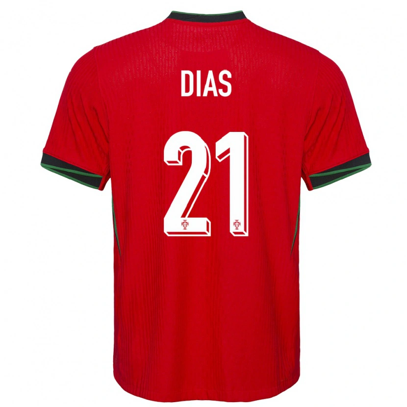 Danxen Män Portugal Rodrigo Dias #21 Röd Hemmatröja Matchtröjor 24-26 Tröjor T-Tröja