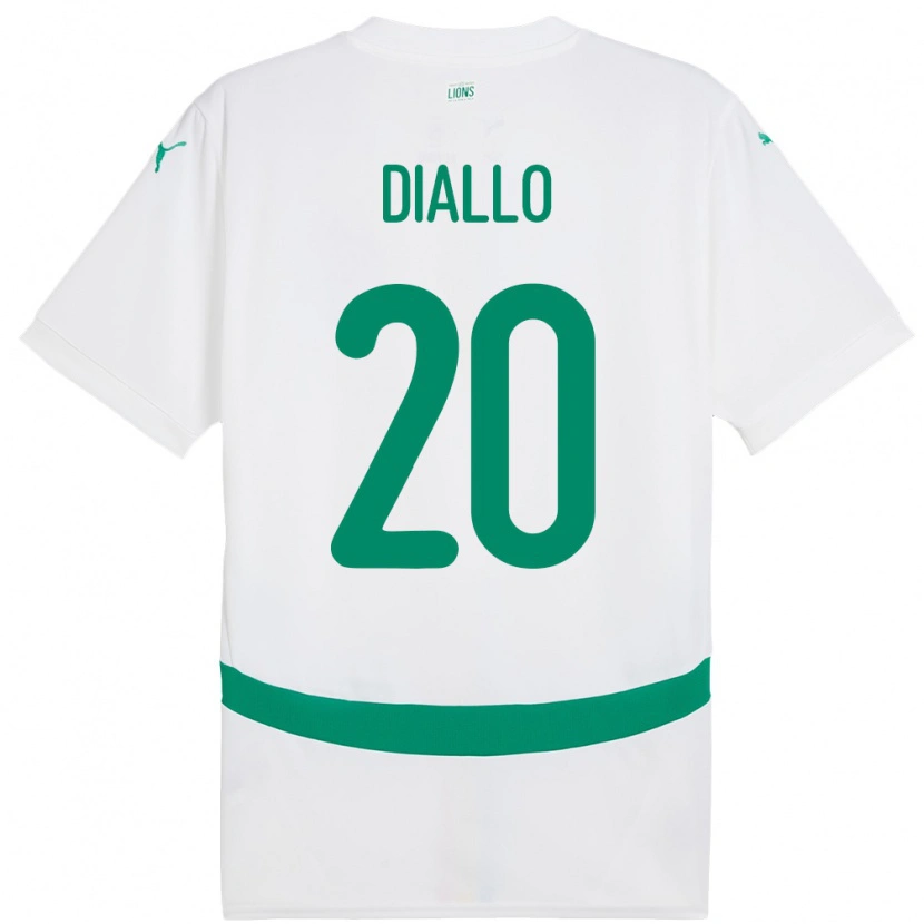 Danxen Män Senegal Habib Diallo #20 Vit Hemmatröja Matchtröjor 24-26 Tröjor T-Tröja