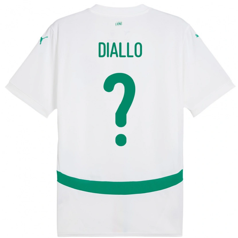 Danxen Män Senegal Ibrahima Diallo #0 Vit Hemmatröja Matchtröjor 24-26 Tröjor T-Tröja
