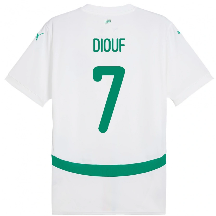 Danxen Män Senegal Oumar Diouf #7 Vit Hemmatröja Matchtröjor 24-26 Tröjor T-Tröja