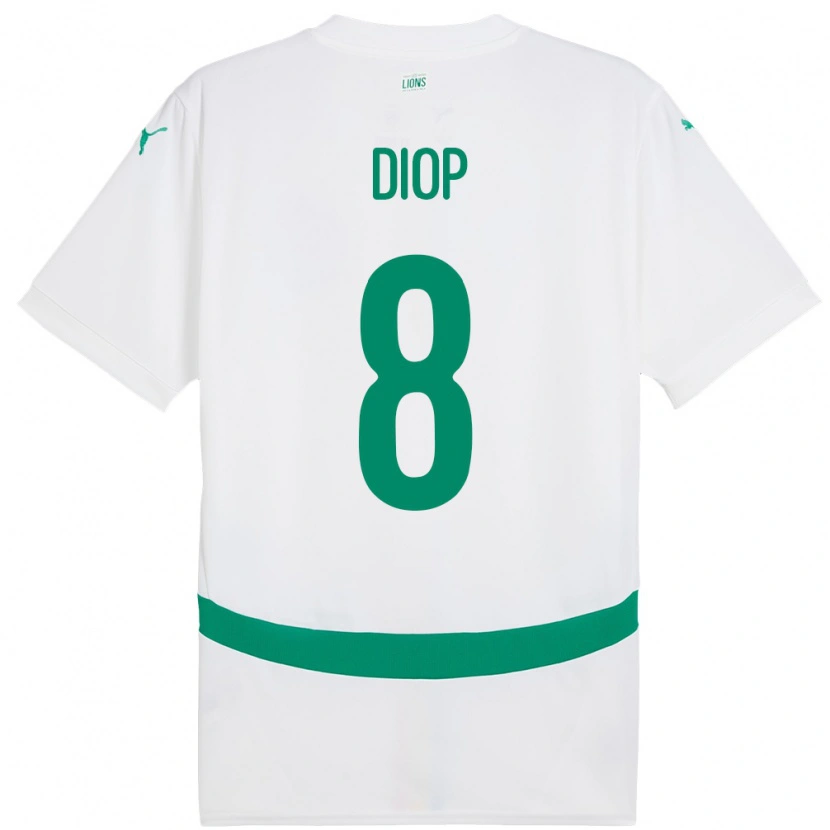 Danxen Män Senegal Amidou Diop #8 Vit Hemmatröja Matchtröjor 24-26 Tröjor T-Tröja
