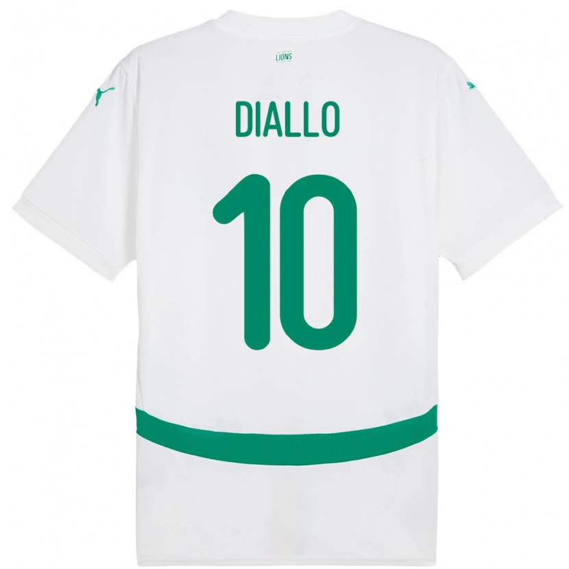 Danxen Män Senegal Samba Diallo #10 Vit Hemmatröja Matchtröjor 24-26 Tröjor T-Tröja