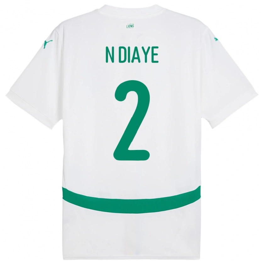 Danxen Män Senegal Moussa N Diaye #2 Vit Hemmatröja Matchtröjor 24-26 Tröjor T-Tröja