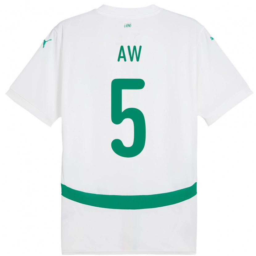 Danxen Män Senegal Souleymane Aw #5 Vit Hemmatröja Matchtröjor 24-26 Tröjor T-Tröja