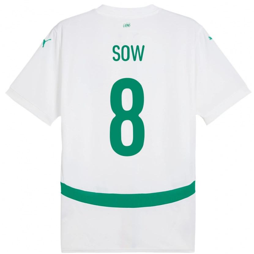 Danxen Män Senegal Mbayang Sow #8 Vit Hemmatröja Matchtröjor 24-26 Tröjor T-Tröja