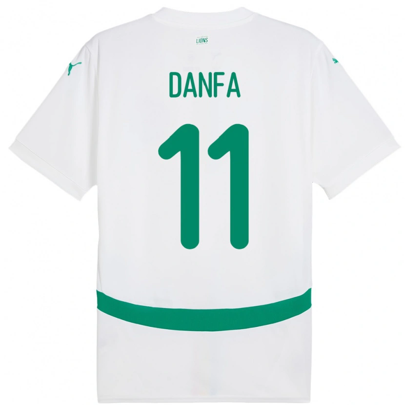 Danxen Män Senegal Mamadou Danfa #11 Vit Hemmatröja Matchtröjor 24-26 Tröjor T-Tröja