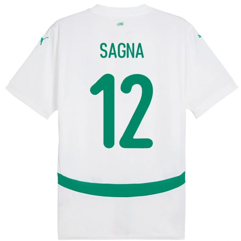 Danxen Män Senegal Safietou Sagna #12 Vit Hemmatröja Matchtröjor 24-26 Tröjor T-Tröja