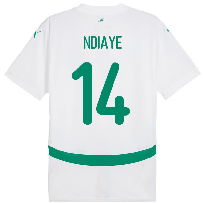 Danxen Män Senegal Salimata Ndiaye #14 Vit Hemmatröja Matchtröjor 24-26 Tröjor T-Tröja