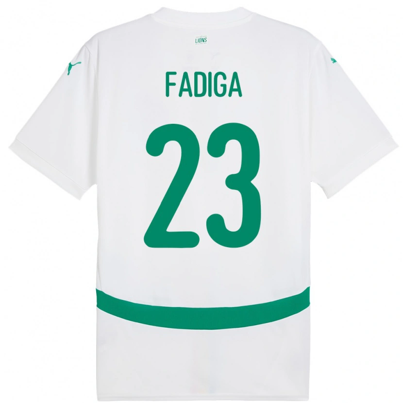Danxen Män Senegal Noah Fadiga #23 Vit Hemmatröja Matchtröjor 24-26 Tröjor T-Tröja