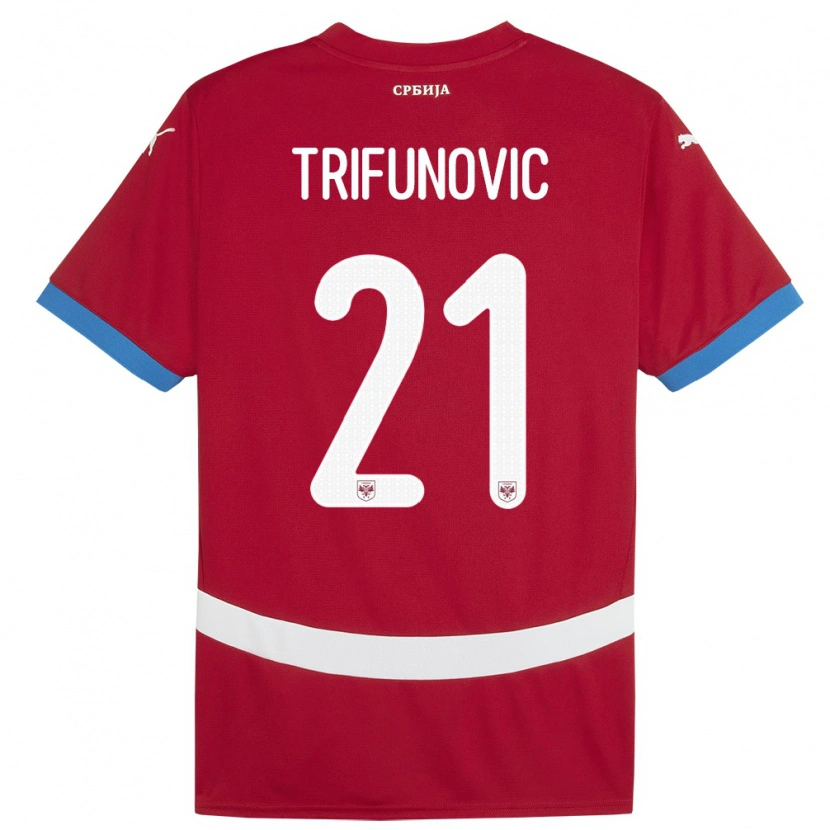 Danxen Män Serbien Nemanja Trifunovic #21 Röd Hemmatröja Matchtröjor 24-26 Tröjor T-Tröja