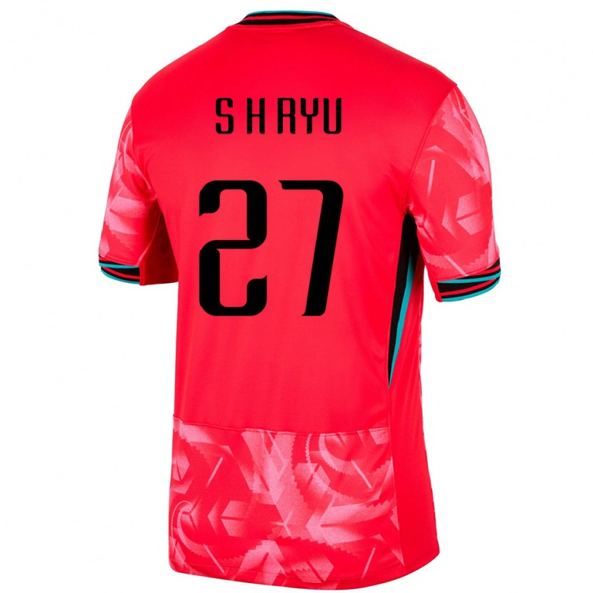 Danxen Män Sydkorea Hye-Sung Ryu #27 Röd Hemmatröja Matchtröjor 24-26 Tröjor T-Tröja