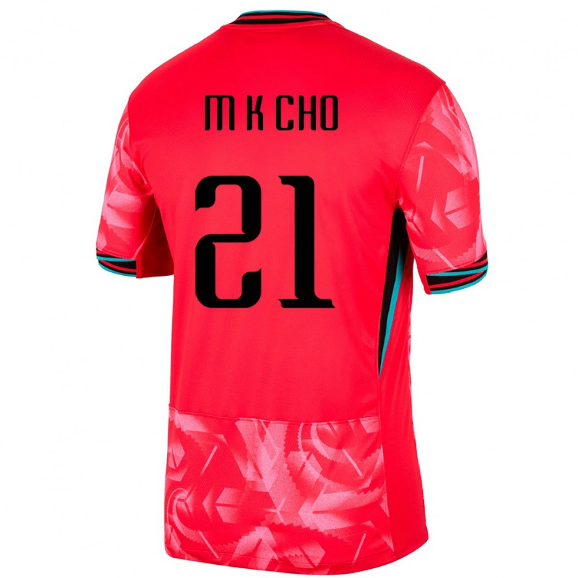 Danxen Män Sydkorea Cho Min Kyu #21 Röd Hemmatröja Matchtröjor 24-26 Tröjor T-Tröja
