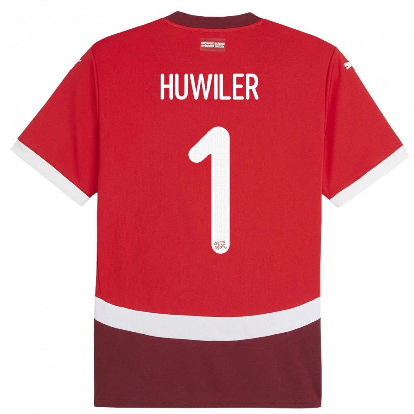 Danxen Män Schweiz Lionel Huwiler #1 Röd Hemmatröja Matchtröjor 24-26 Tröjor T-Tröja