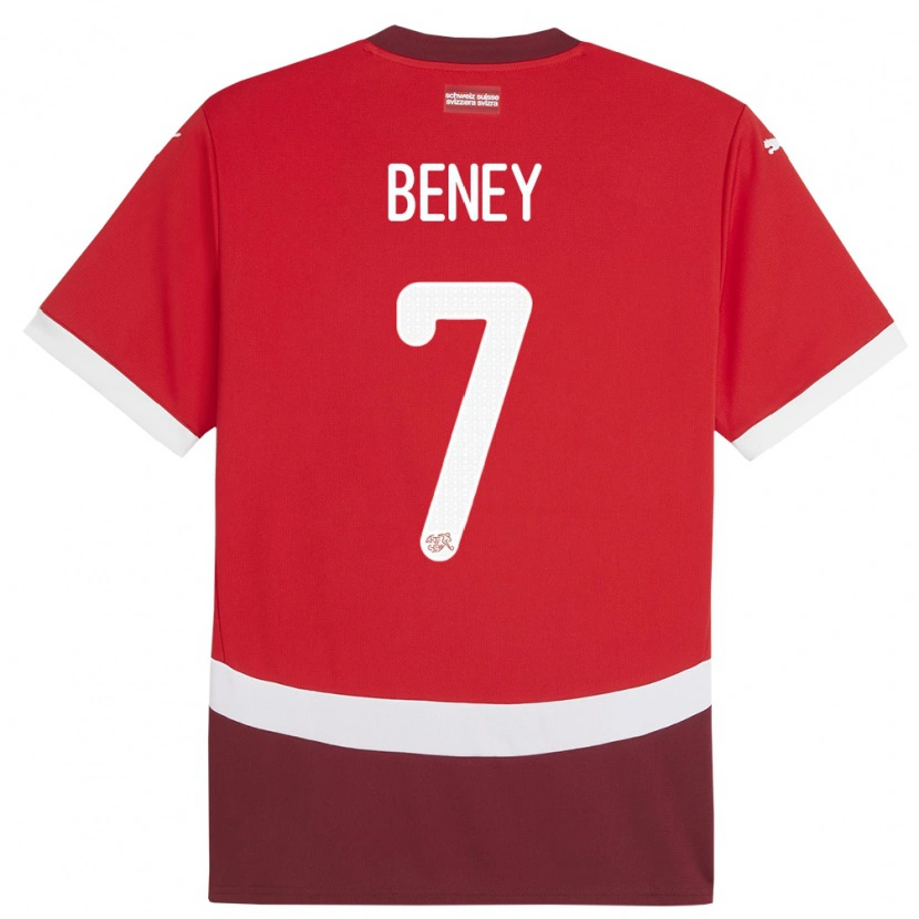 Danxen Män Schweiz Roméo Beney #7 Röd Hemmatröja Matchtröjor 24-26 Tröjor T-Tröja