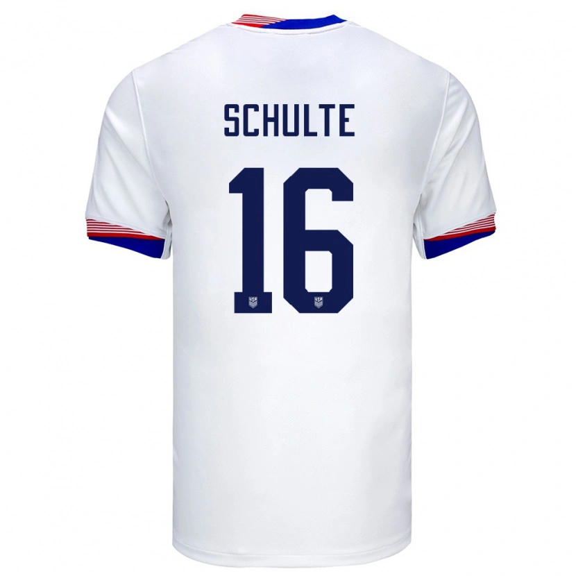 Danxen Män Usa Patrick Schulte #16 Vit Hemmatröja Matchtröjor 24-26 Tröjor T-Tröja