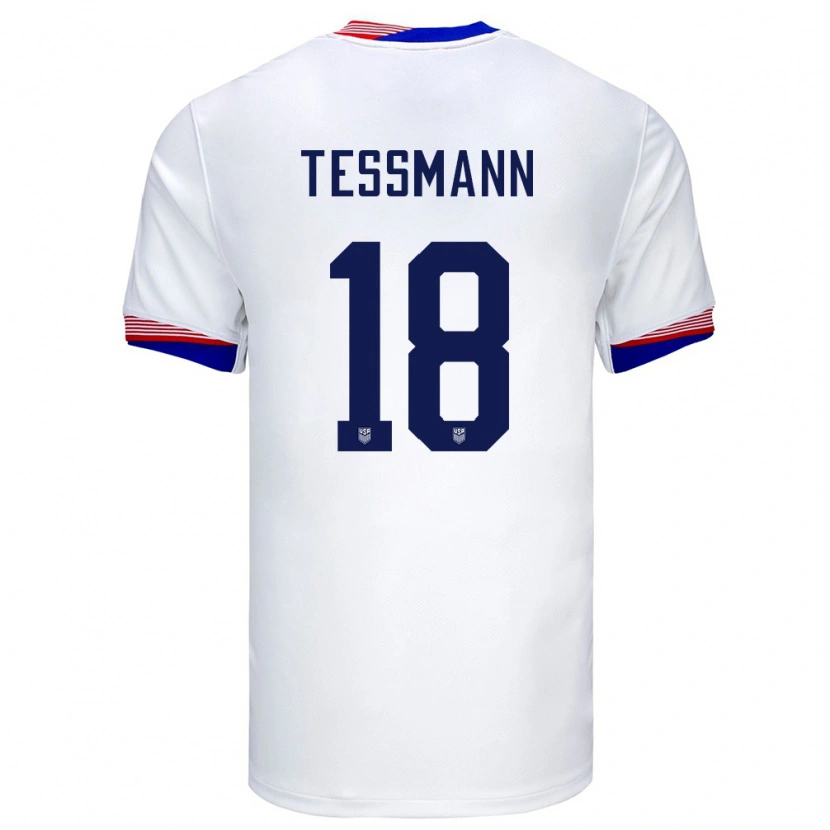 Danxen Män Usa Tanner Tessmann #18 Vit Hemmatröja Matchtröjor 24-26 Tröjor T-Tröja