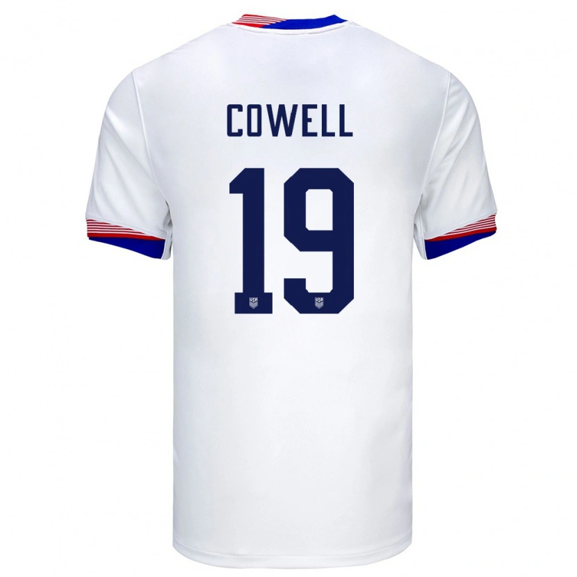 Danxen Män Usa Cade Cowell #19 Vit Hemmatröja Matchtröjor 24-26 Tröjor T-Tröja