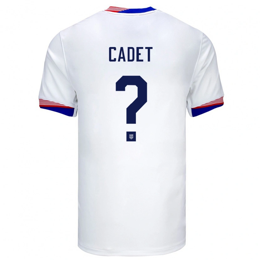 Danxen Män Usa Zidane Cadet #0 Vit Hemmatröja Matchtröjor 24-26 Tröjor T-Tröja