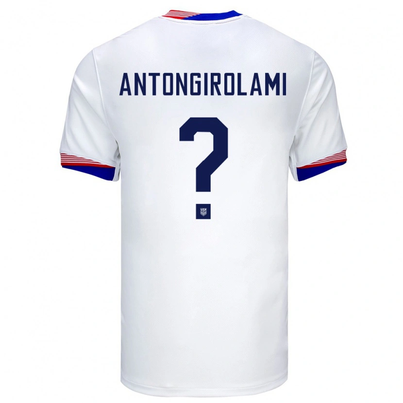 Danxen Män Usa Luca Antongirolami #0 Vit Hemmatröja Matchtröjor 24-26 Tröjor T-Tröja