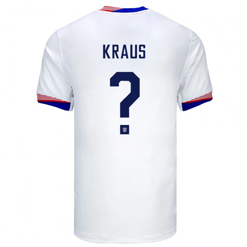 Danxen Män Usa Kane Kraus #0 Vit Hemmatröja Matchtröjor 24-26 Tröjor T-Tröja